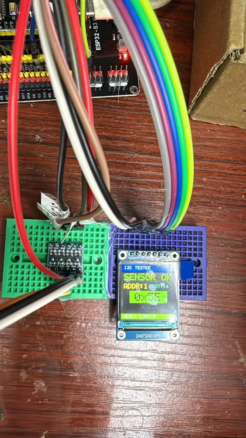 GMT130 LCD 显示 IIC Tester 测试结果